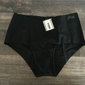 Victorias Secret PINK NO-SHOW CHEEKY PANTY size XS Smooth Pure Black